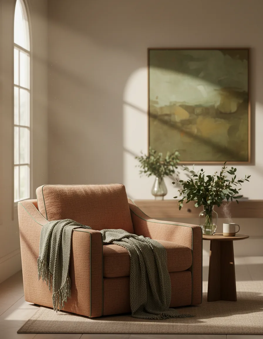 Warm, styled interior of a BrightHaven home